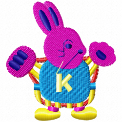 Rabbits Embroidery Design 6